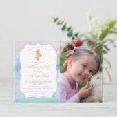 Gold Glitter Mermaid Foto van elke dag Kaart (Staand voorkant)