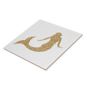 Gold Glitter Mermaid Tegeltje (Zijkant)