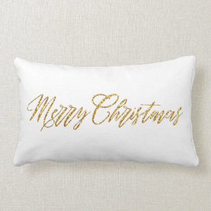 Gold Glitter Merry kerst Kussen