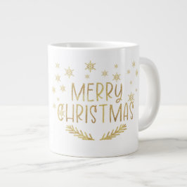 Gold Glitter Merry Kerstmis Snowflake Foto Mok