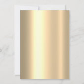 Gold Glitter Metallic 50th Wedding Anniversary Kaart (Achterkant)