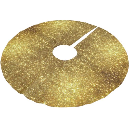 Gold Glitter Metallic Elegant Holiday Chic Kerstboom Rok (Gekanteld)