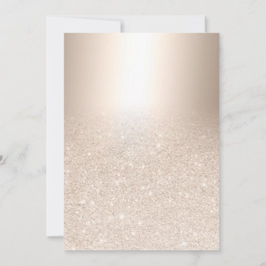 Gold glitter metallic ombre redt de datum van het  save the date (Achterkant)