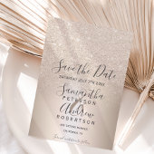 Gold glitter metallic ombre redt de datum van het  save the date