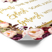 Gold Glitter Mimosa Bar - een bordje met een bruil Poster (Hoek)