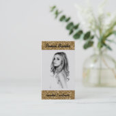 Gold Glitter Model Actress Singer-Visitekaartjes Visitekaartje (Staand voorkant)