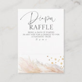 Gold Glitter Modern Diaper Raffle Baby shower Informatiekaartje (Voorkant)