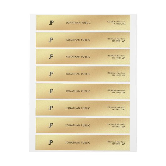 Gold Glitter Modern Elegant Professional Chic (Vel)