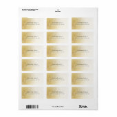 Gold Glitter Modern Simple Sjabloon Professional Etiket (Full Sheet)