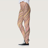 Gold Glitter Modern Stripes Luxury Leggings (Links)