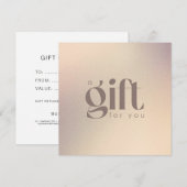 Gold Glitter Modern Stylish Cadeaubon (Voorkant / Achterkant)