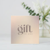 Gold Glitter Modern Stylish Cadeaubon (Staand voorkant)