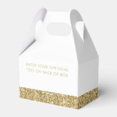 Gold Glitter Modern XOXO Girly Party Bedankdoosjes (Achterkant)