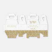 Gold Glitter Modern XOXO Girly Party Bedankdoosjes (Uitgevouwen)