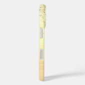 Gold Glitter & Monogram, Black Script Name Case-Mate iPhone Case (Achterkant / Rechts)