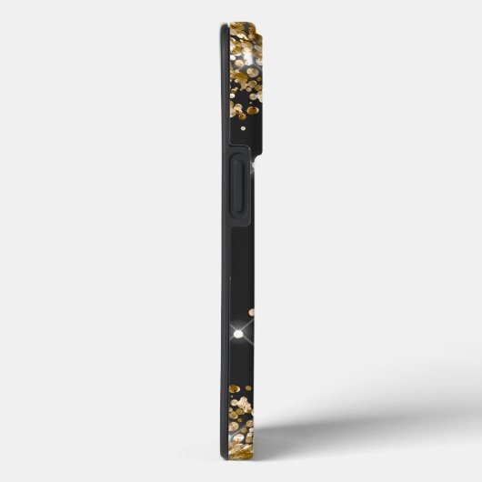 Gold Glitter Monogram Case-Mate iPhone Case (Achterkant / Rechts)