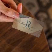 Gold Glitter Monogram Visitekaartje