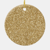 Gold Glitter Moon Love Quote Keramisch Ornament (Achterkant)