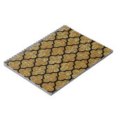 Gold Glitter Moroccan Quatrefoil Pattern Notitieboek (Linkerzijde)