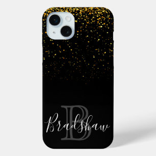 Gold Glitter-naam iPhone 15 Mini Hoesje