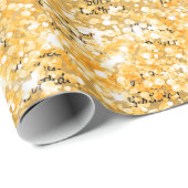 Gold glitter naam verjaardag cadeaupapier (Rol Hoek)