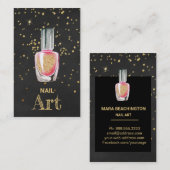 *~* Gold Glitter Nail Art Poolse botsterren Visitekaartje (Voorkant / Achterkant)