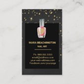*~* Gold Glitter Nail Art Poolse botsterren Visitekaartje (Achterkant)