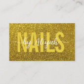Gold Glitter Nails Visitekaartje (Voorkant)