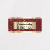 Gold Glitter Name Promotion Online Shop Glitter Labels (Design 1)