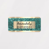 Gold Glitter Name Promotion Online Shop Labels (Design 1)