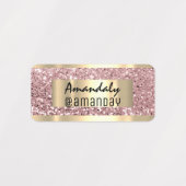 Gold Glitter Name Promotion Online Shop Labels (Design 2)