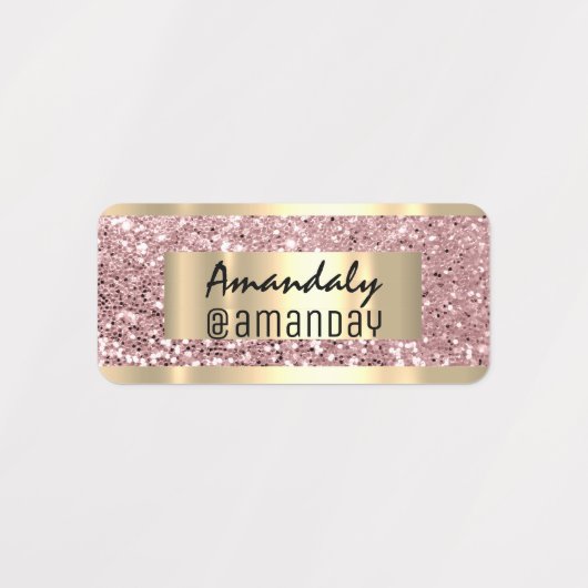 Gold Glitter Name Promotion Online Shop Labels (Design 2)