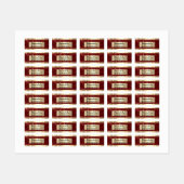 Gold Glitter Name Promotion Product Red Labels (Vel)