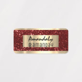 Gold Glitter Name Promotion Product Red Labels (Design 2)