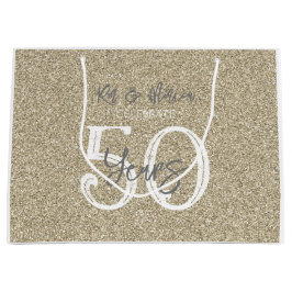 Gold Glitter Names vieren 50 jaar Jubileum Groot Cadeauzakje