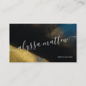 Gold Glitter Navy Blue, speciaal gepersonaliseerd, Visitekaartje (Voorkant)