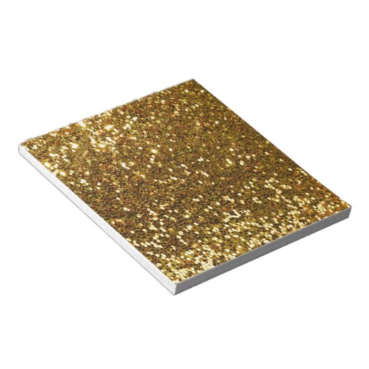 Gold Glitter Notitieblok (Schuin)