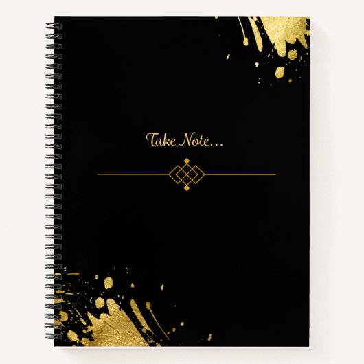 Gold Glitter Notitieboek (Voorkant)