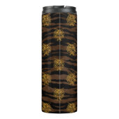 Gold Glitter Oerwoud Tiger Pattern Thermosbeker (Achterkant)
