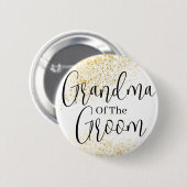 Gold Glitter oma van de bruinbruiloft Button (Voorkant /achterkant)