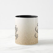 Gold Glitter Ombre 60 en Sassy 60th Birthday Mok (Midden)