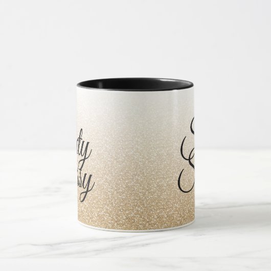 Gold Glitter Ombre 60 en Sassy 60th Birthday Mok (Midden)