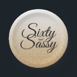 Gold Glitter Ombre 60 en Sassy 60th Birthday Papieren Bordje<br><div class="desc">Deze 60ste verjaardagsartikelen zijn perfect voor het creëren van een geweldige viering op 60ste verjaardag. Het gedenkteken is dat het 60ste gedenkteken op een gouden glitter ombre achtergrond 60 wordt. De woorden zestig en sassy worden geplaatst gebruikend elegant modern manuscript. Neem contact met ons op via onze winkel als je...</div>