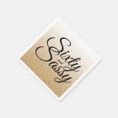 Gold Glitter Ombre 60 en Sassy 60th Birthday Servet (Hoek)