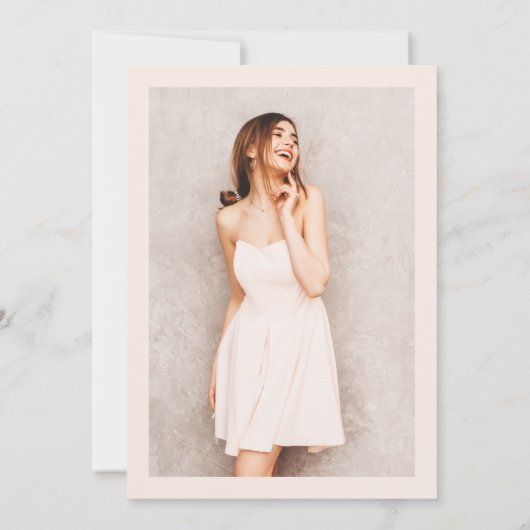 Gold glitter ombre roze fotoverrassing Sweet 16 Kaart (Achterkant)