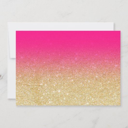 Gold glitter ombre roze script foto Annaprashan Kaart (Achterkant)