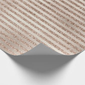Gold Glitter Ombre Stripes Cadeaupapier (Hoek)