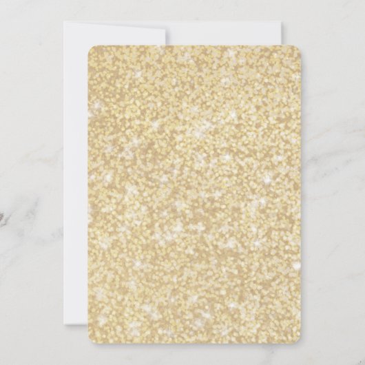 Gold Glitter "One" First Birthday Kaart (Achterkant)