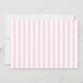 GOLD GLITTER ONE Pink Stripe 1e Party Uitnodiginge Kaart (Achterkant)