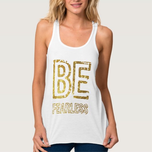 GOLD GLITTER-ONTWERP - GEMAKKELIJK TANKTOP (Voorkant)